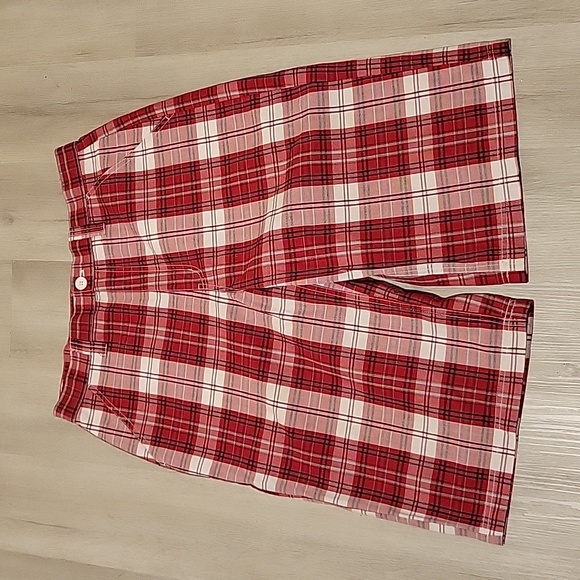 Men's South Pole red plaid shorts Size 32 - Picture 1 of 2